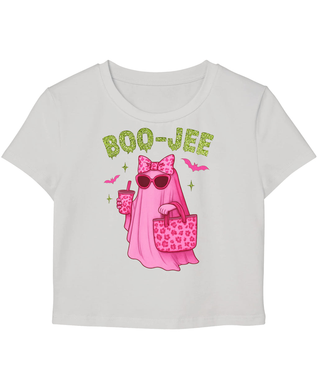 White Baby Tee Front Design