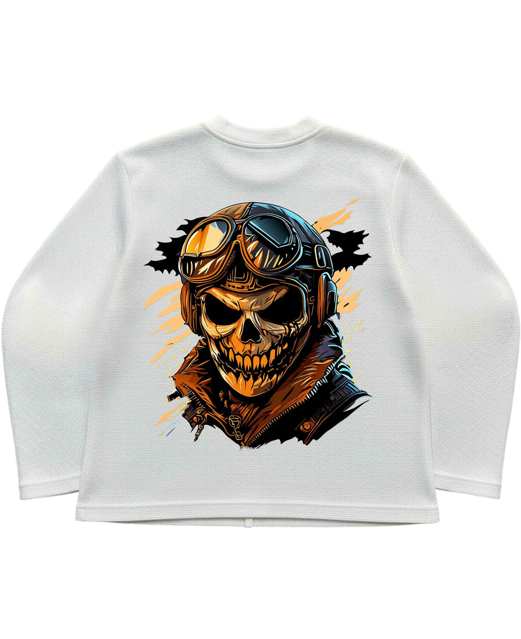 UrbanWeave Graphic Waffle Knit Oversized Full-Sleeve