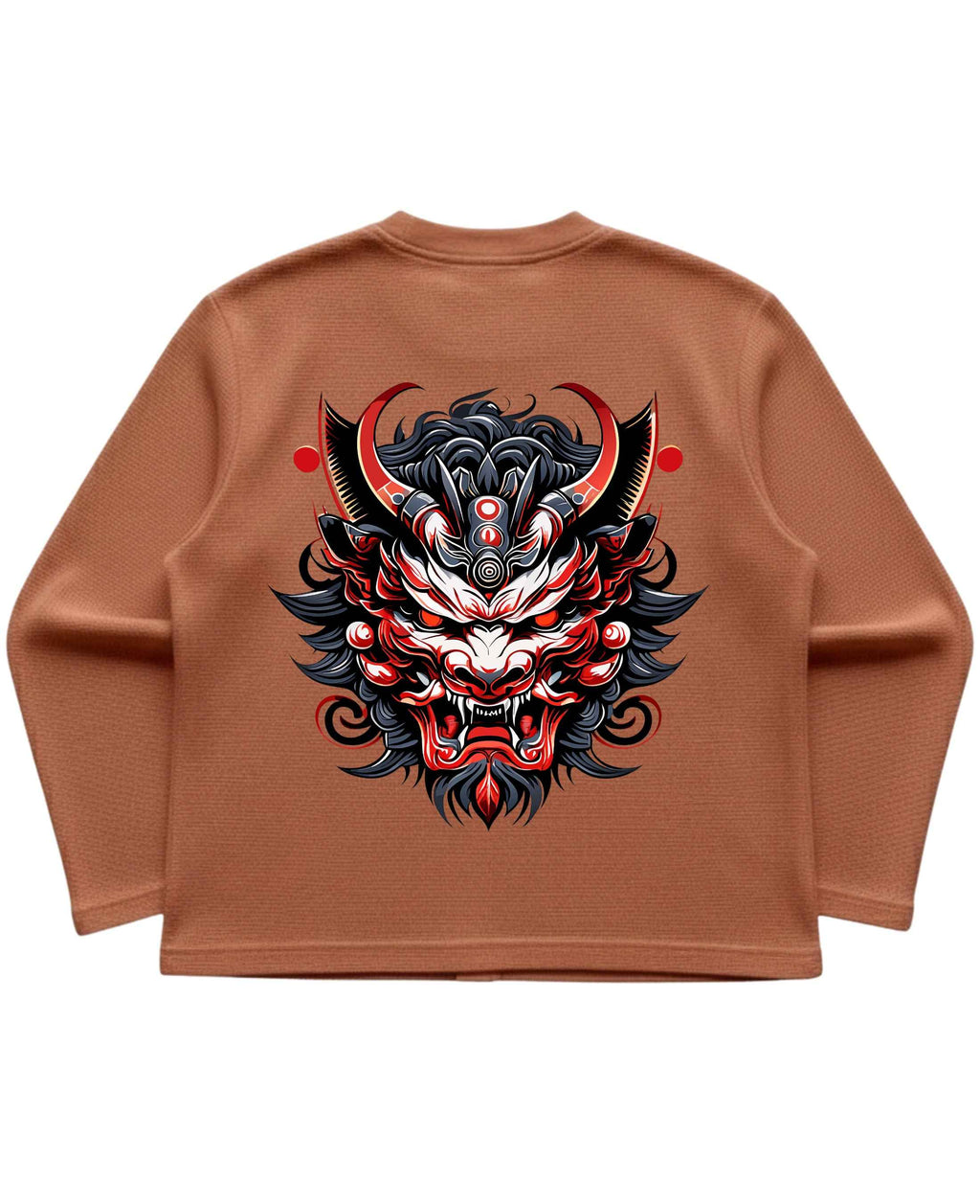 UrbanWeave Graphic Waffle Knit Oversized Full-Sleeve