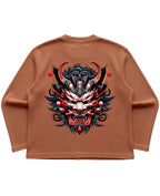 UrbanWeave Graphic Waffle Knit Oversized Full-Sleeve