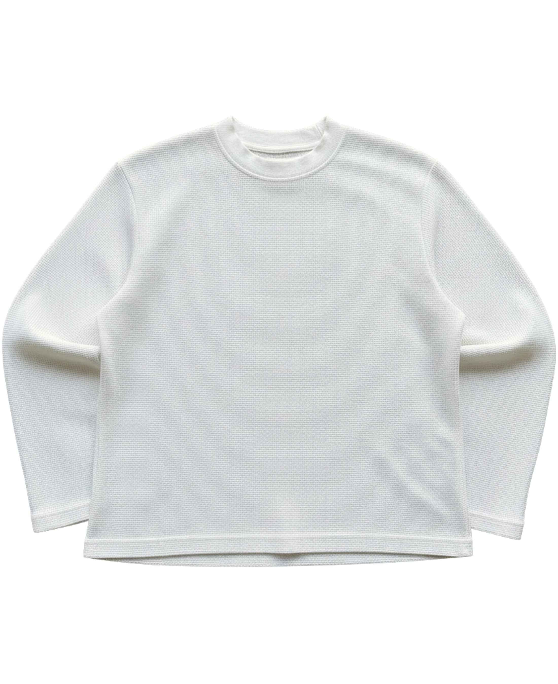UrbanWeave Graphic Waffle Knit Oversized Full-Sleeve