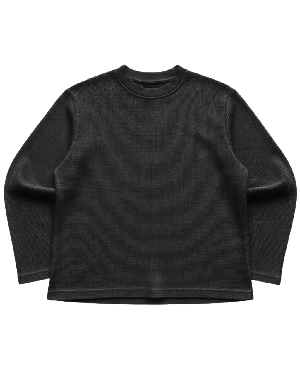 UrbanWeave Graphic Waffle Knit Oversized Full-Sleeve