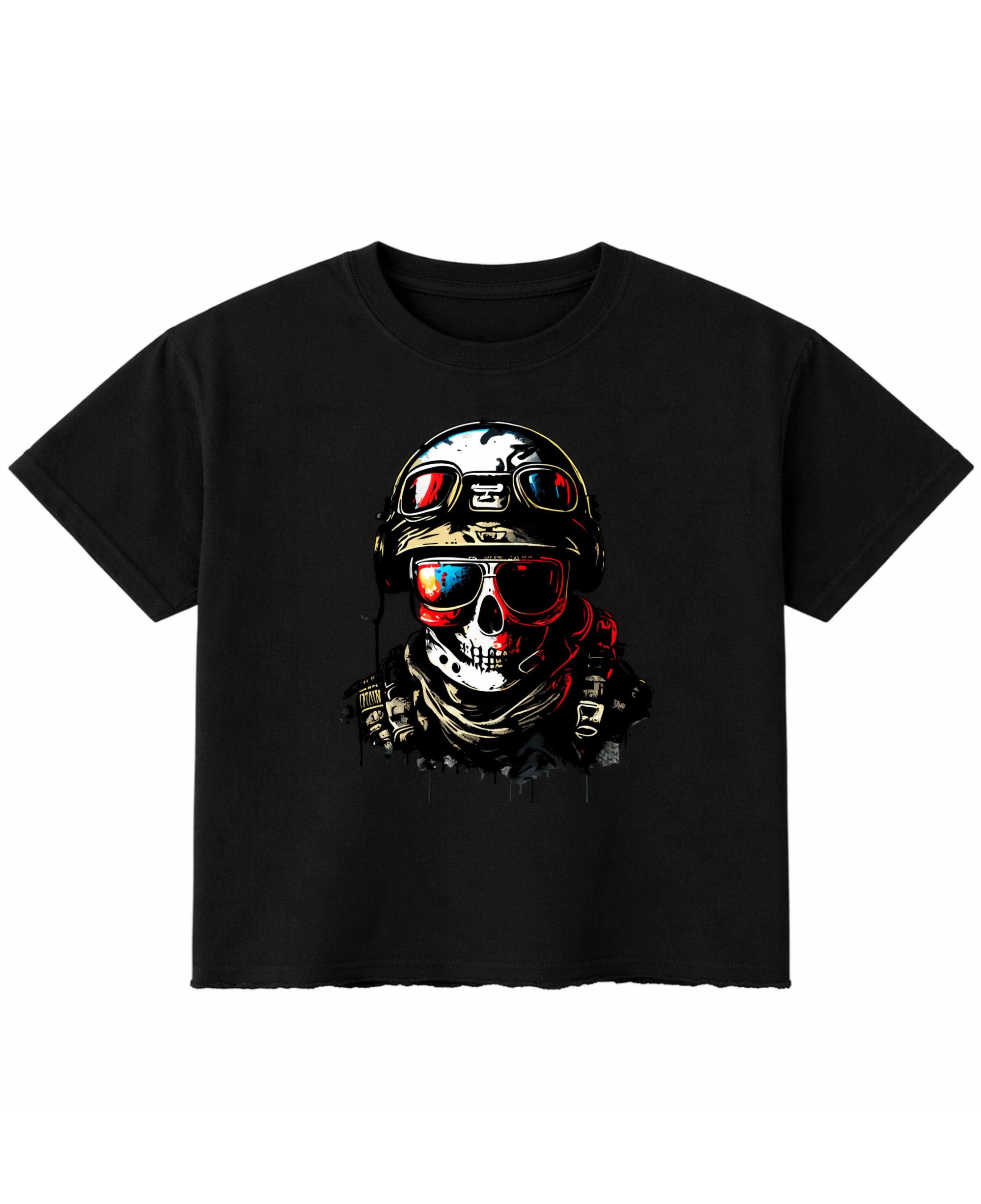 Black Boxy Fit T-shirt Front Design