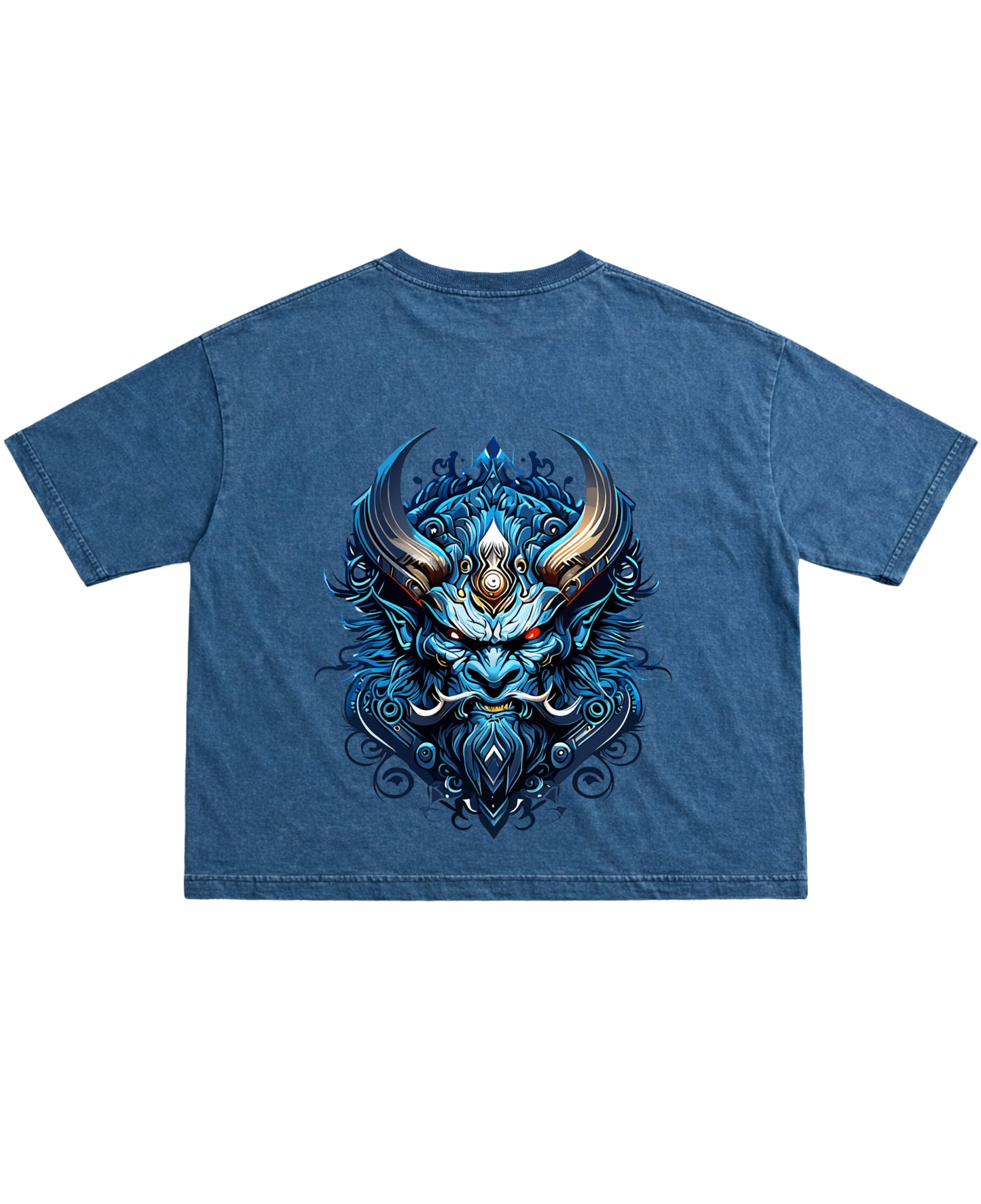 Denim Wash Boxy Fit T-shirt Back Design