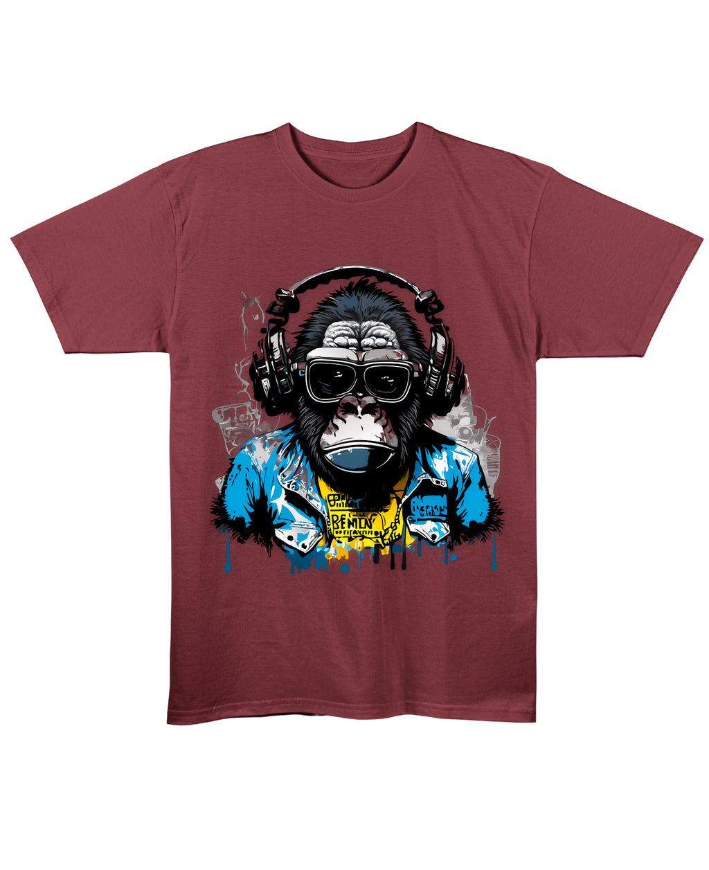 Maroon Regular Fit T-shirt Front Design