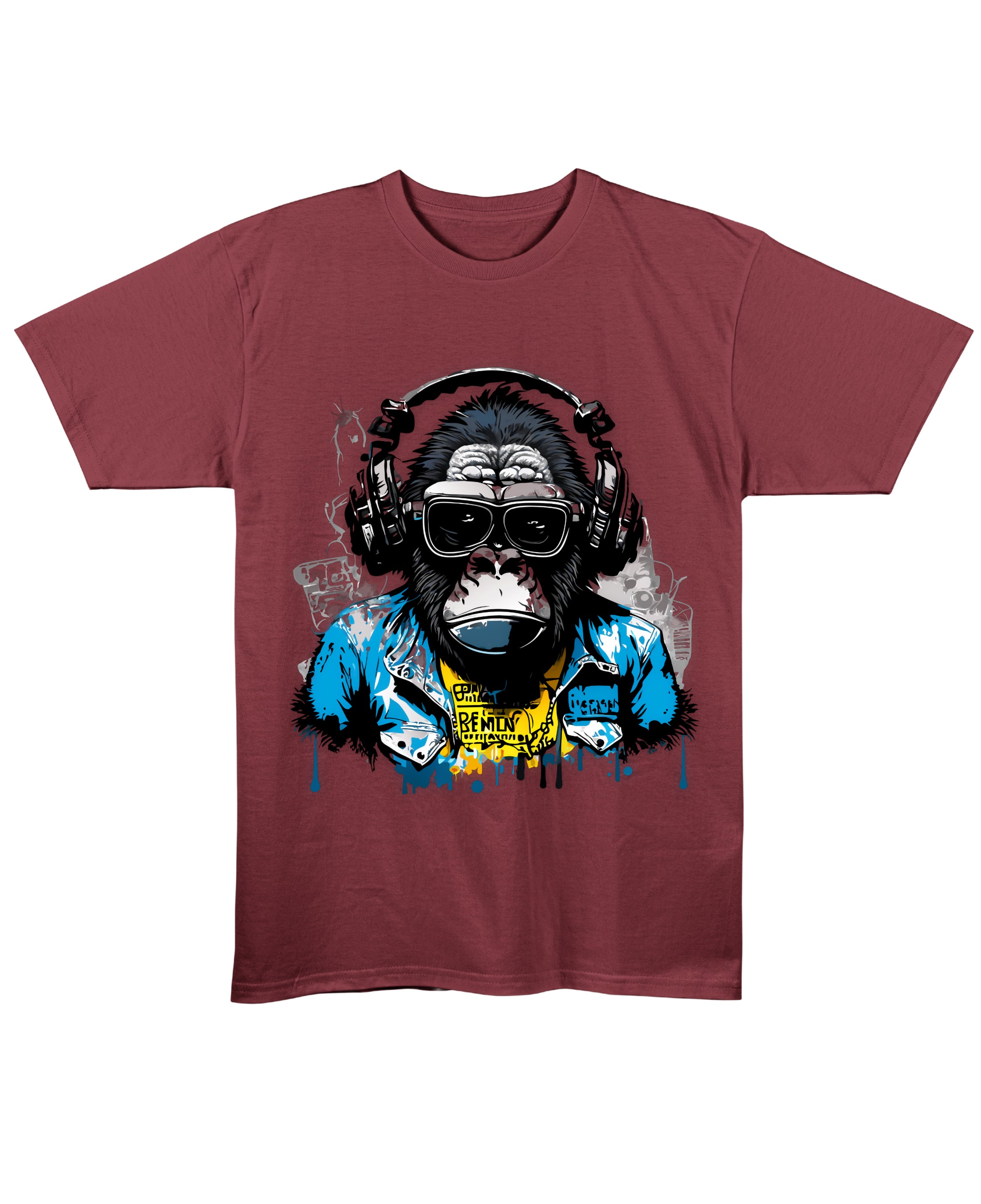 Maroon Regular Fit T-shirt Front Design