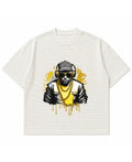 Off-white waffle boxy fit Front Design