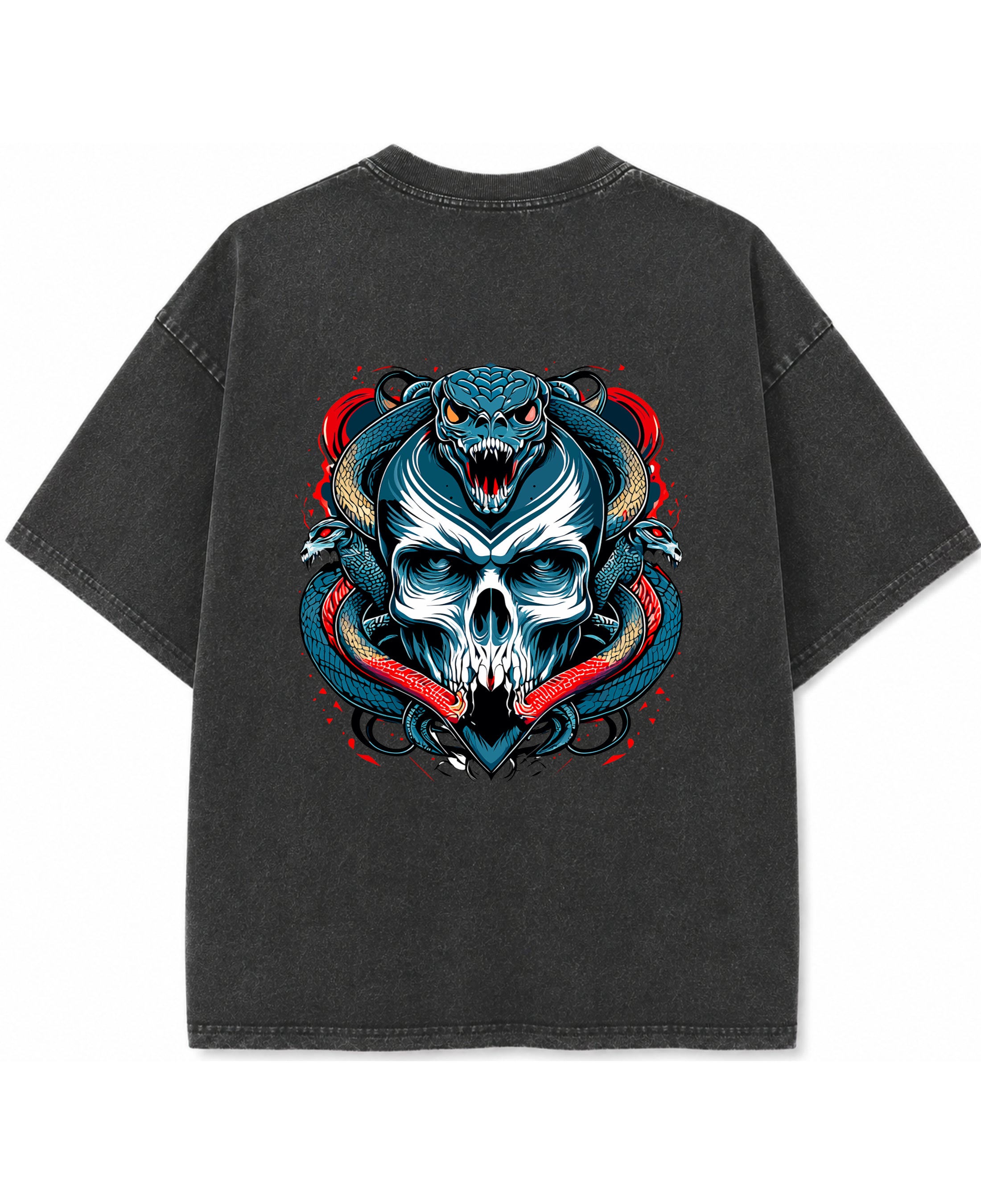 Vintage Fade Wash Oversized T-shirt Back Design