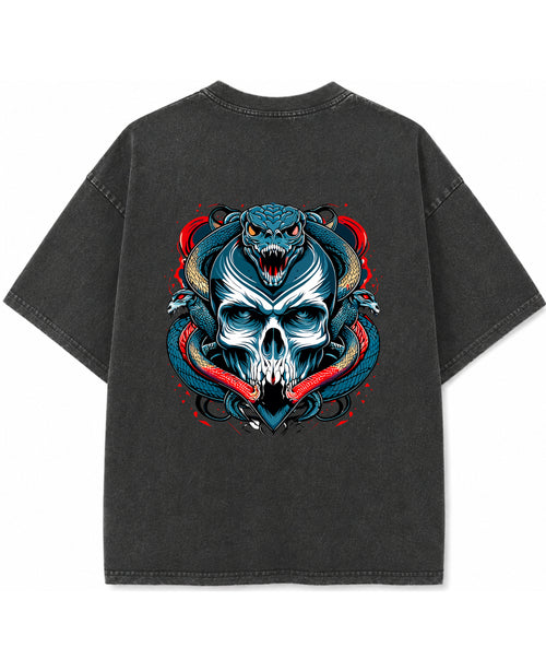 Vintage Fade Wash Oversized T-shirt Back Design