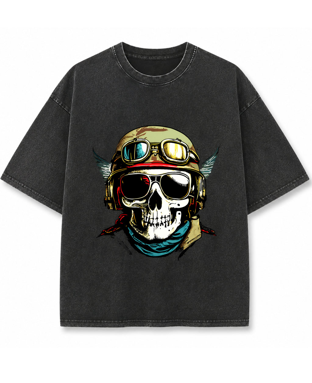 Vintage Fade Wash Oversized T-shirt Front Design