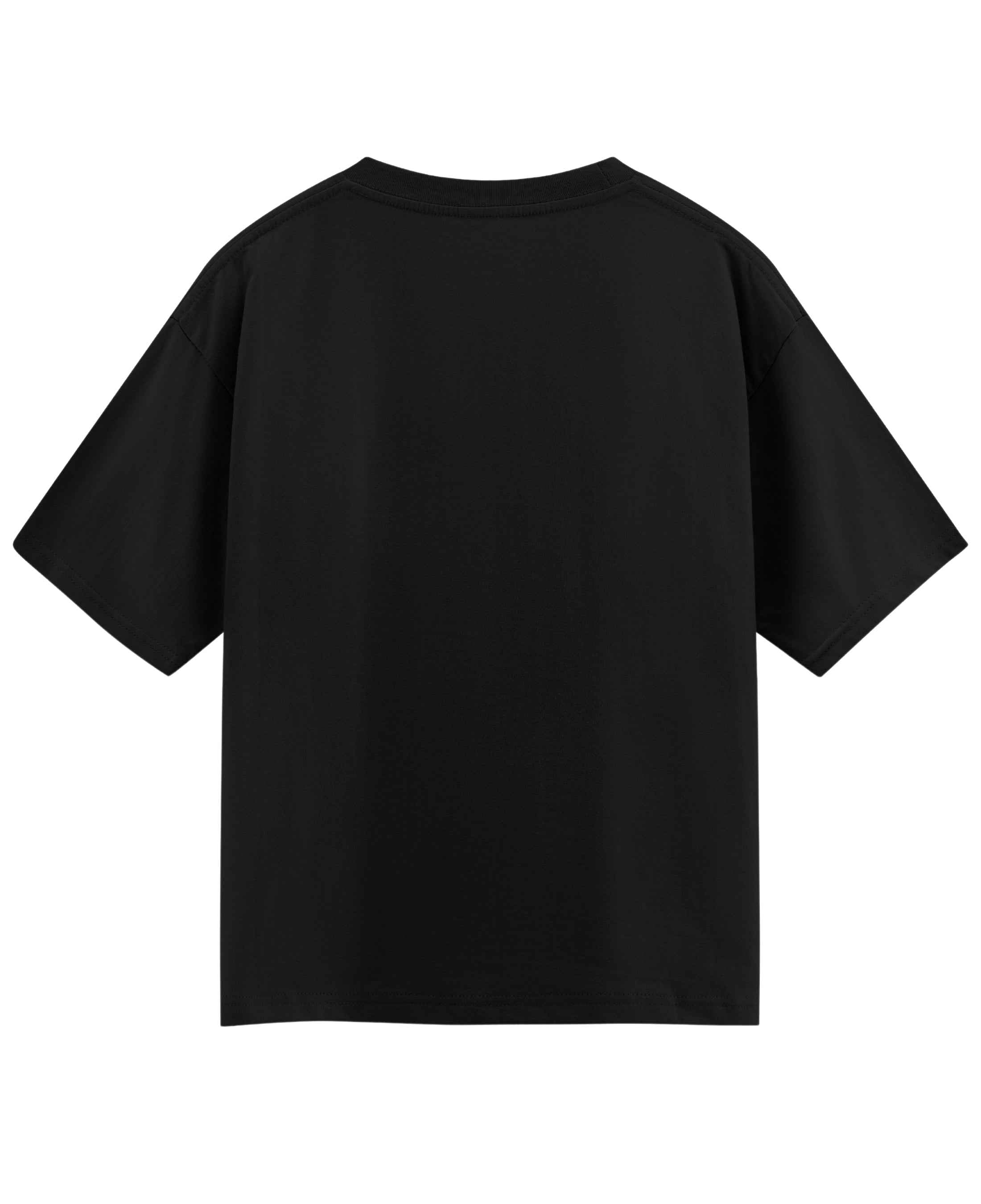 Vibrant Retirement Black Oversized T-Shirt