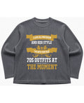 Acidwash waffle knit oversized full-sleeve Front Design