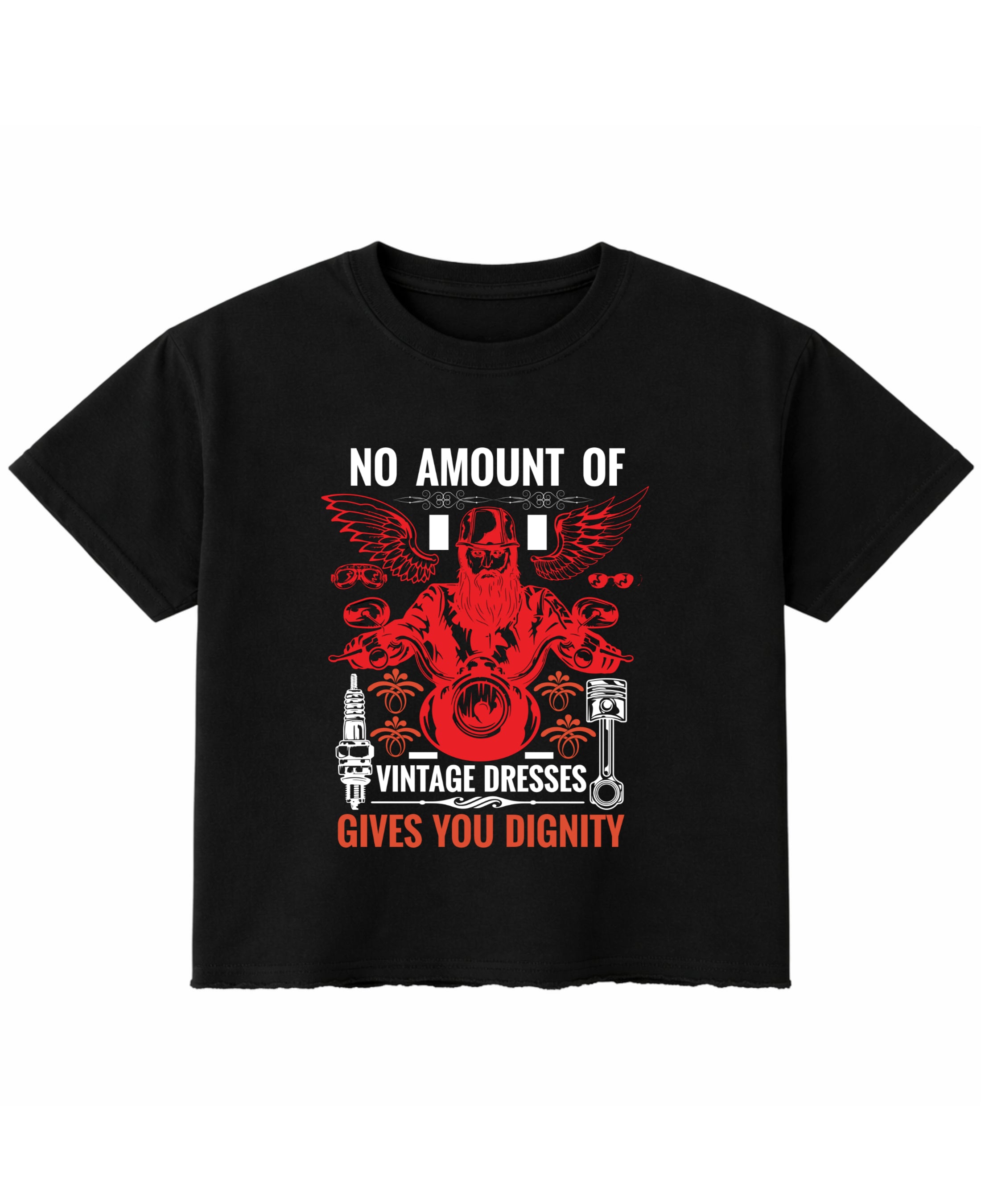 Black Boxy Fit T-shirt Front Design