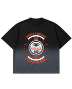 Vintage Graphic Black Ombré Wash Boxy Fit T-shirt