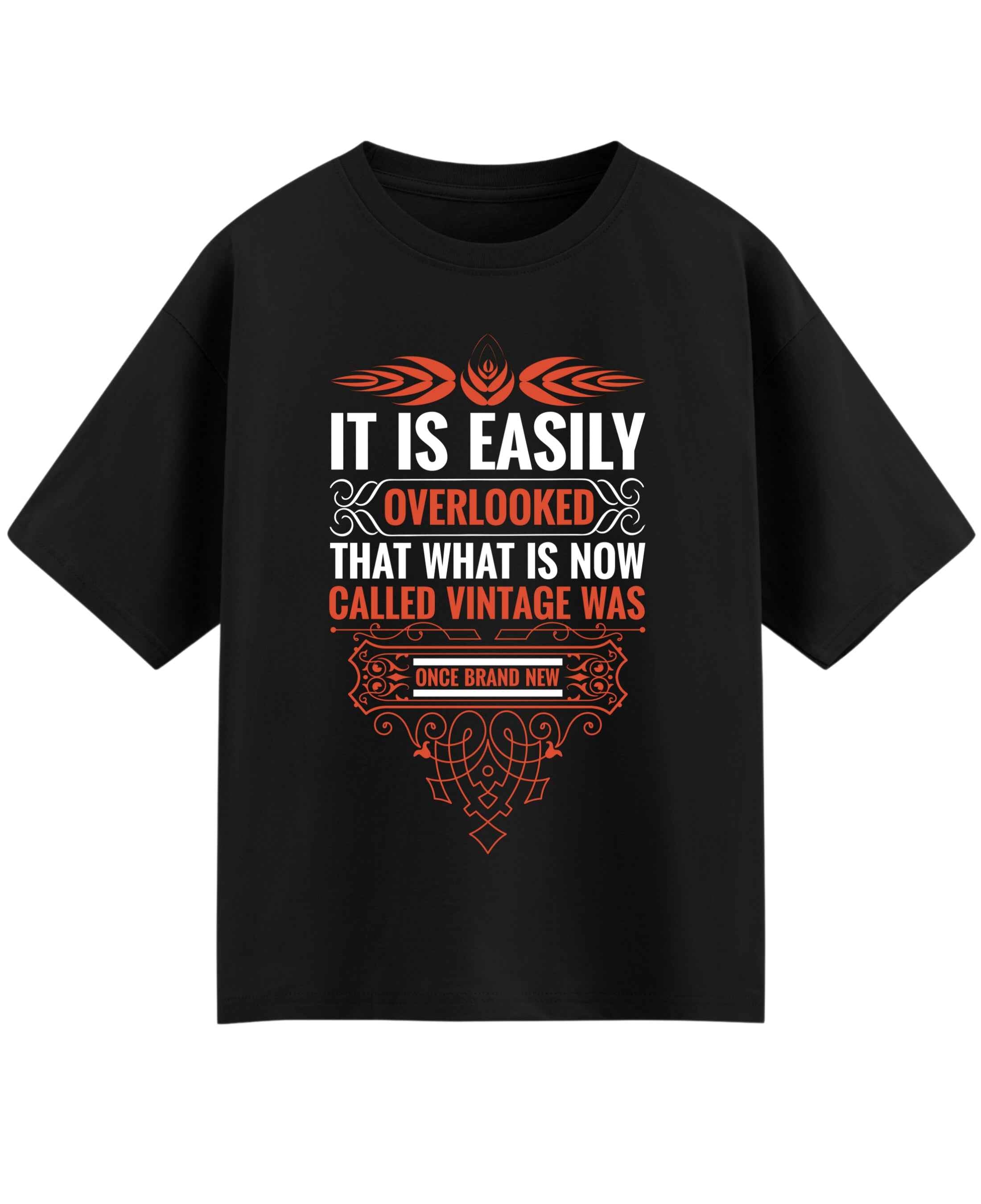 Vintage Graphic Black Oversized T-Shirt
