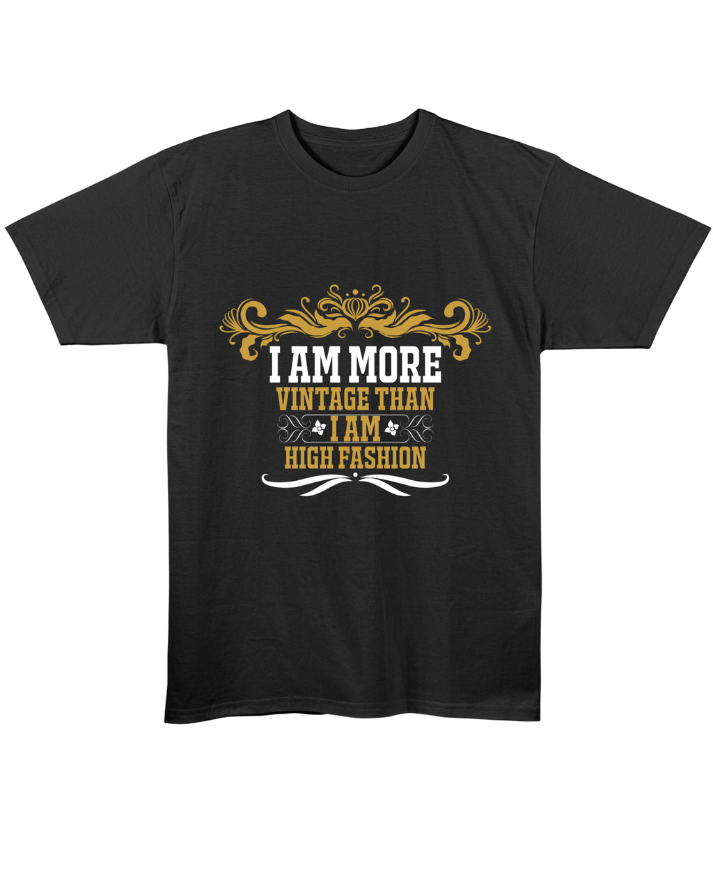 Black Regular Fit T-shirt Front Design