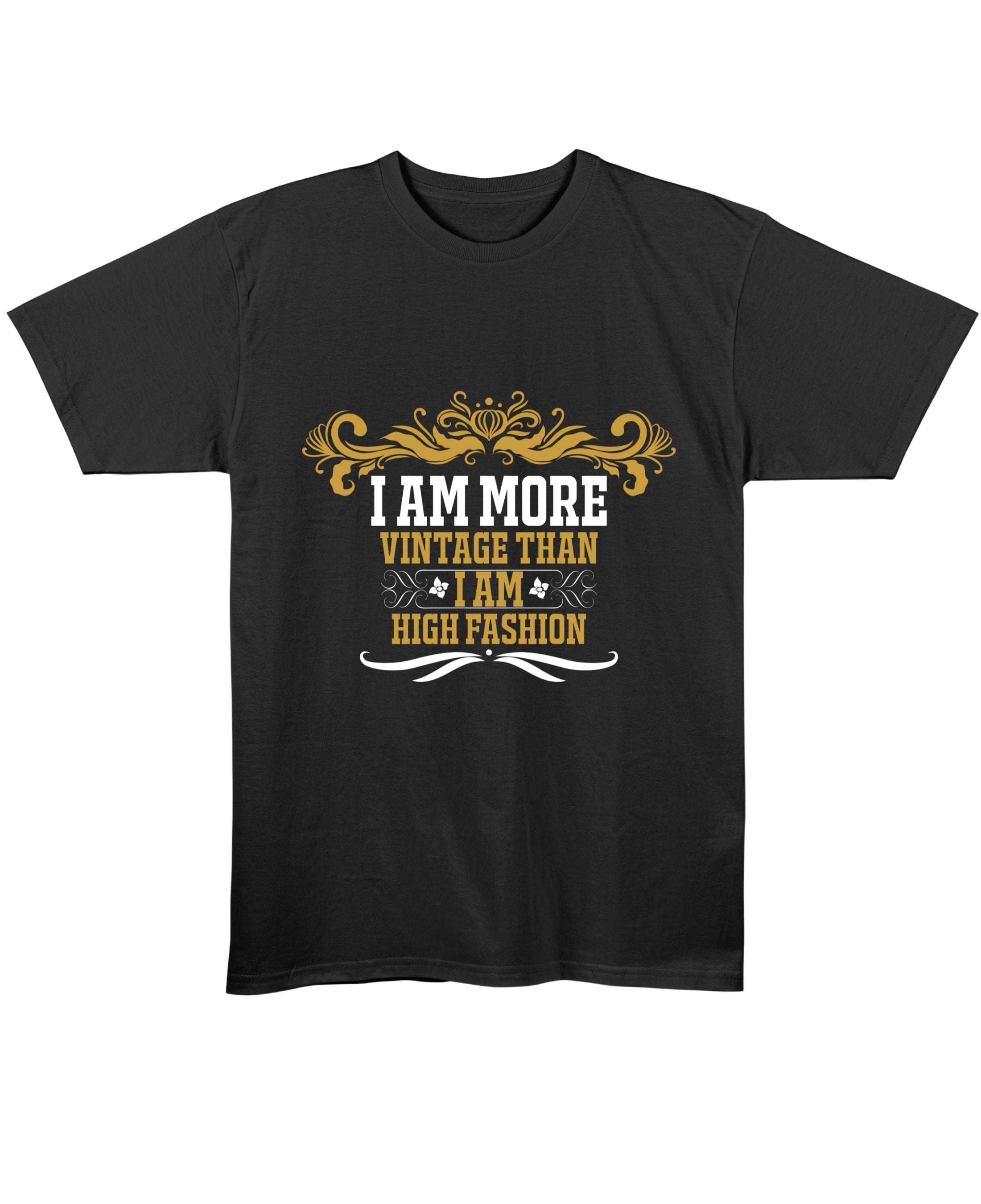 Black Regular Fit T-shirt Front Design