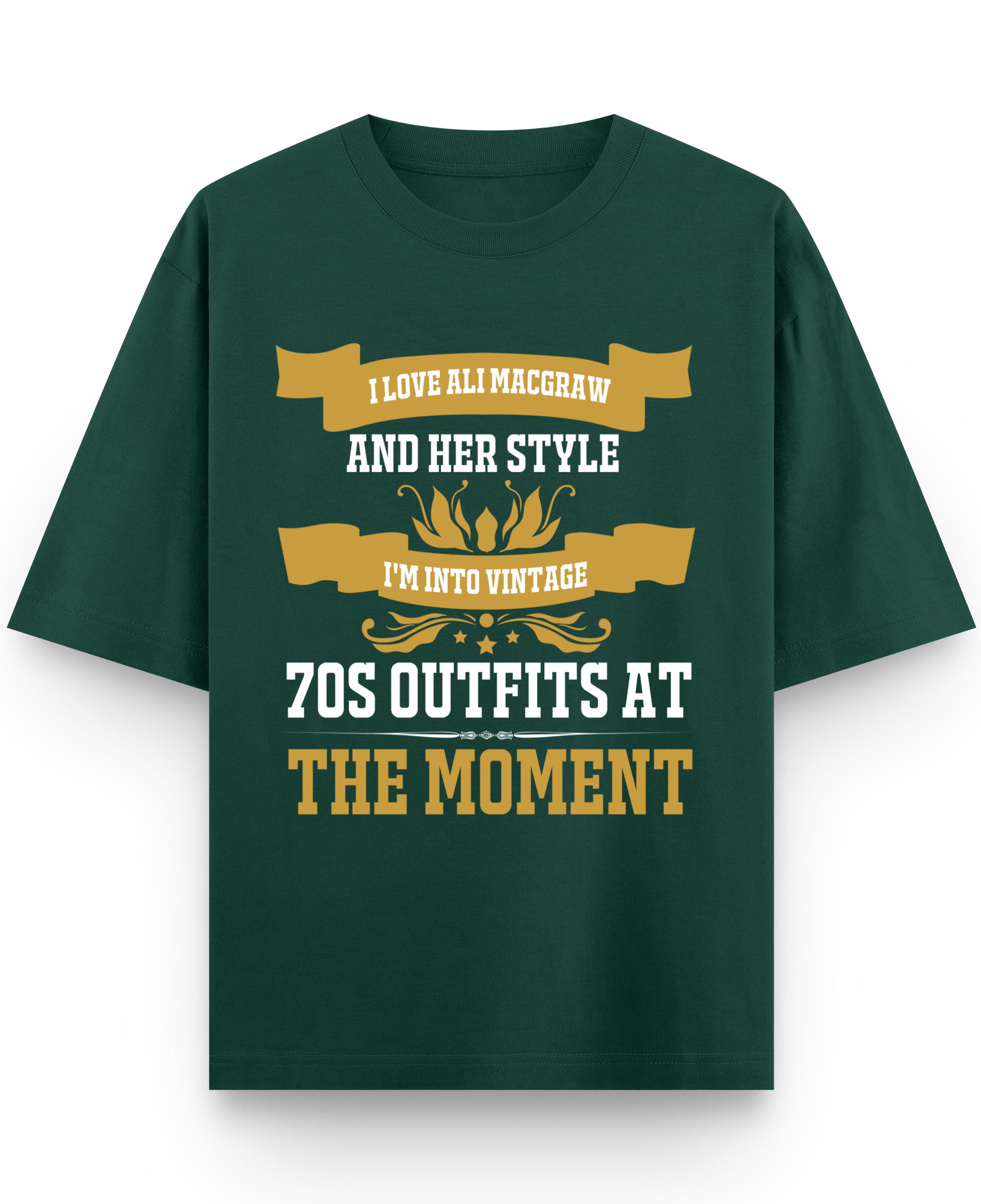 Bottle Green Oversized T-Shirt Front Design