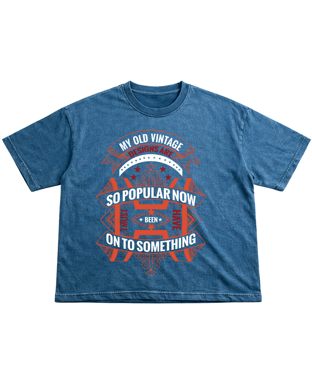 Denim Wash Boxy Fit T-shirt Front Design