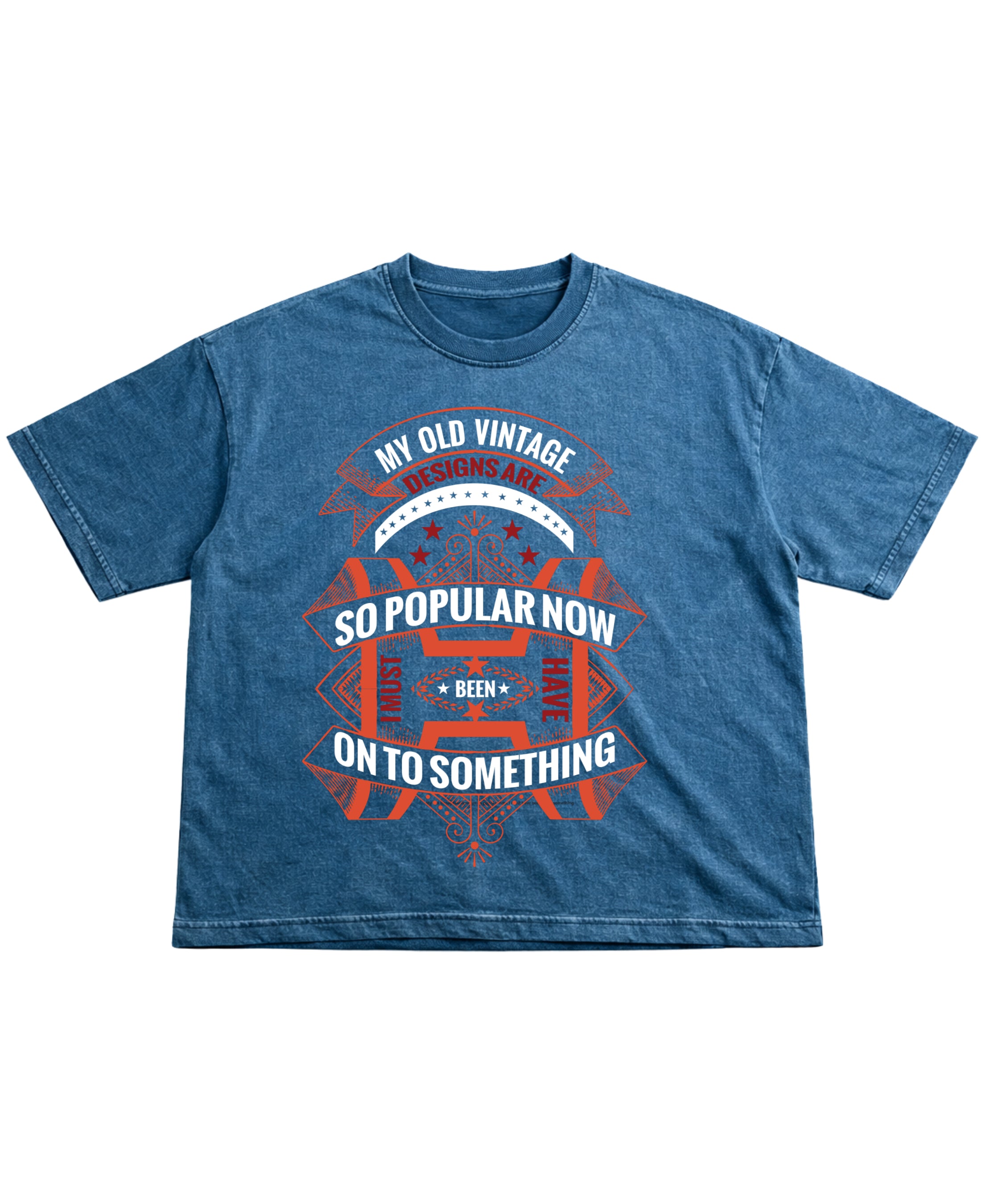Denim Wash Boxy Fit T-shirt Front Design