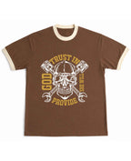 Vintage Graphic I Love Vacations Mousse & Cream Ringer Tee