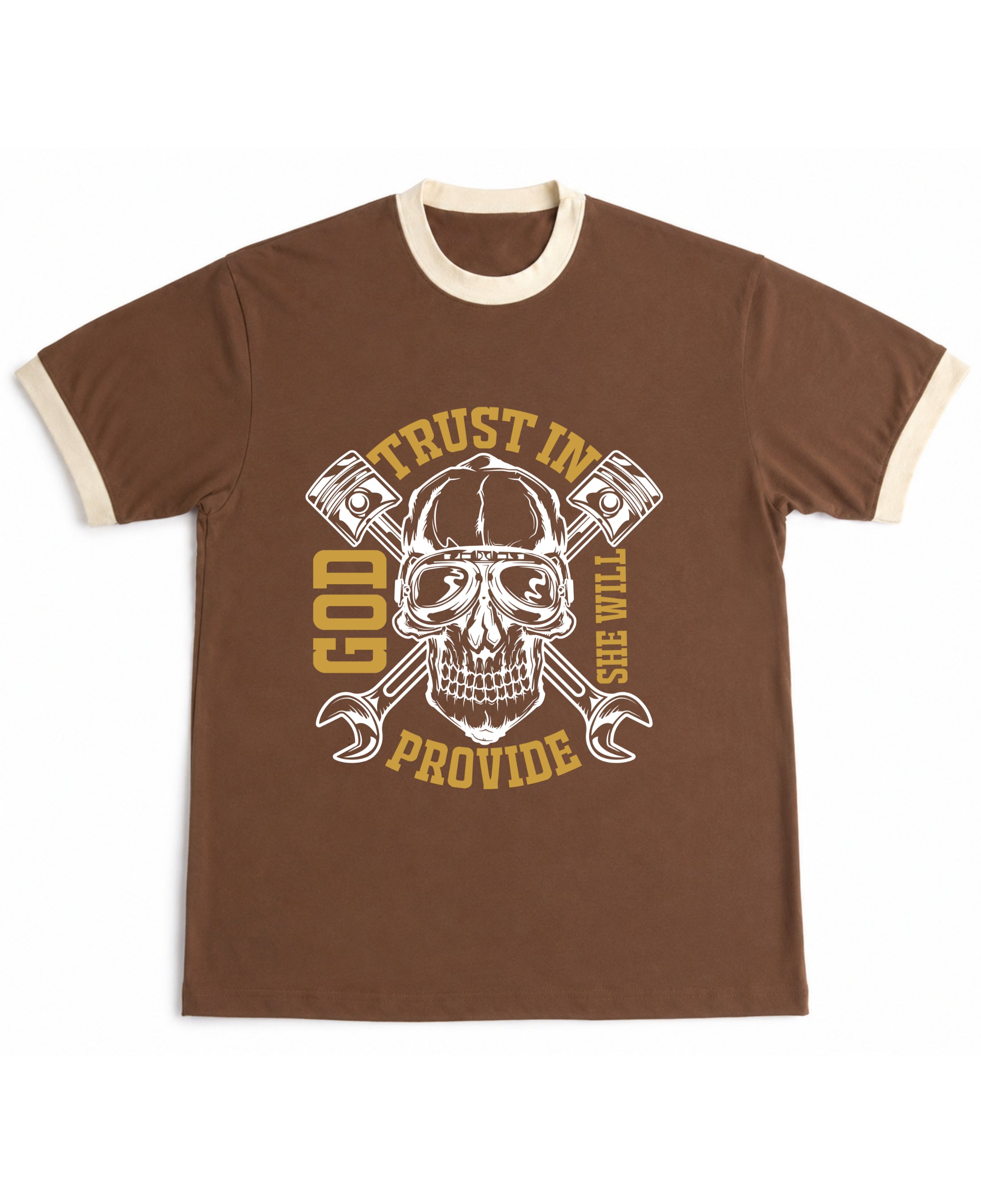 Mousse & Cream Ringer tee Front Design