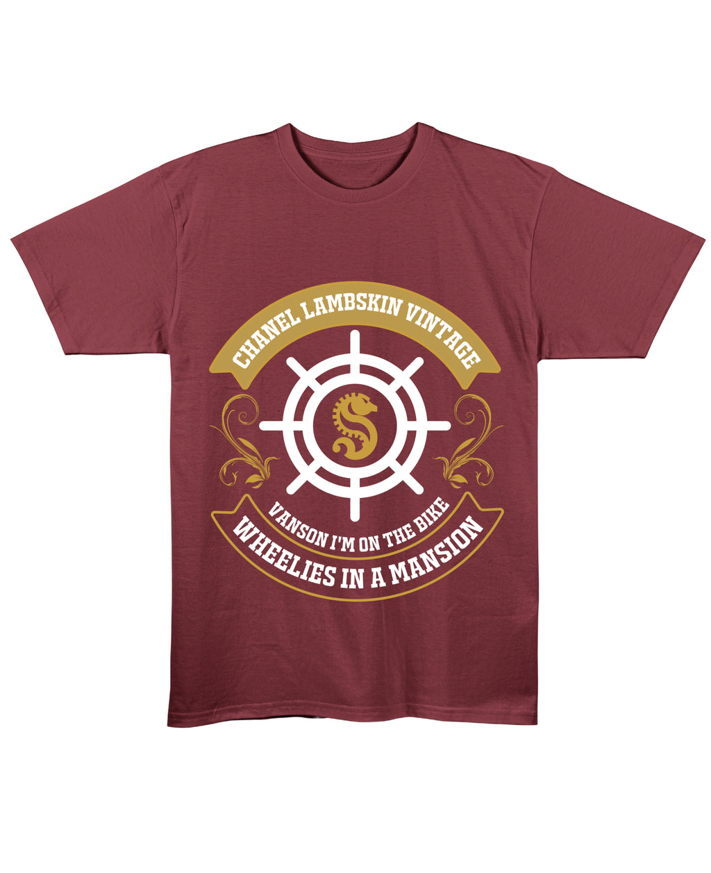 Maroon Regular Fit T-shirt Front Design