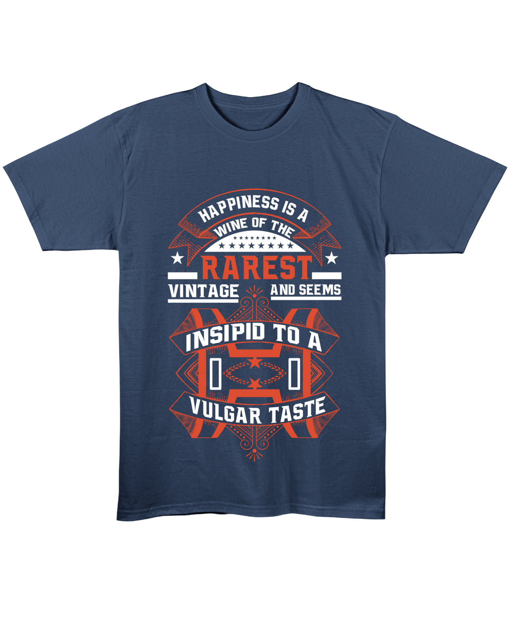 Navy Blue Regular Fit T-shirt Front Design