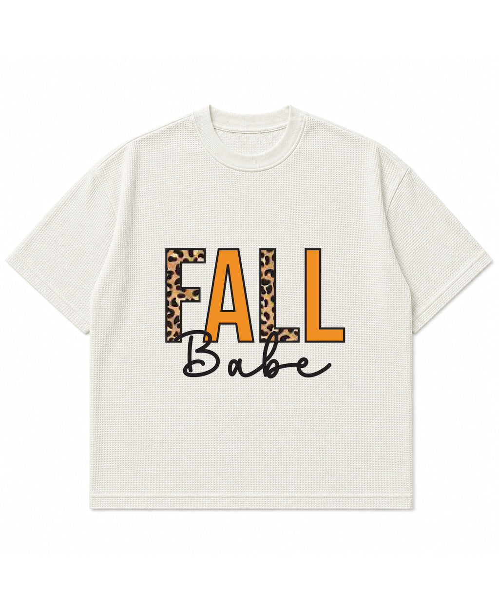 Off-white waffle boxy fit Front Design
