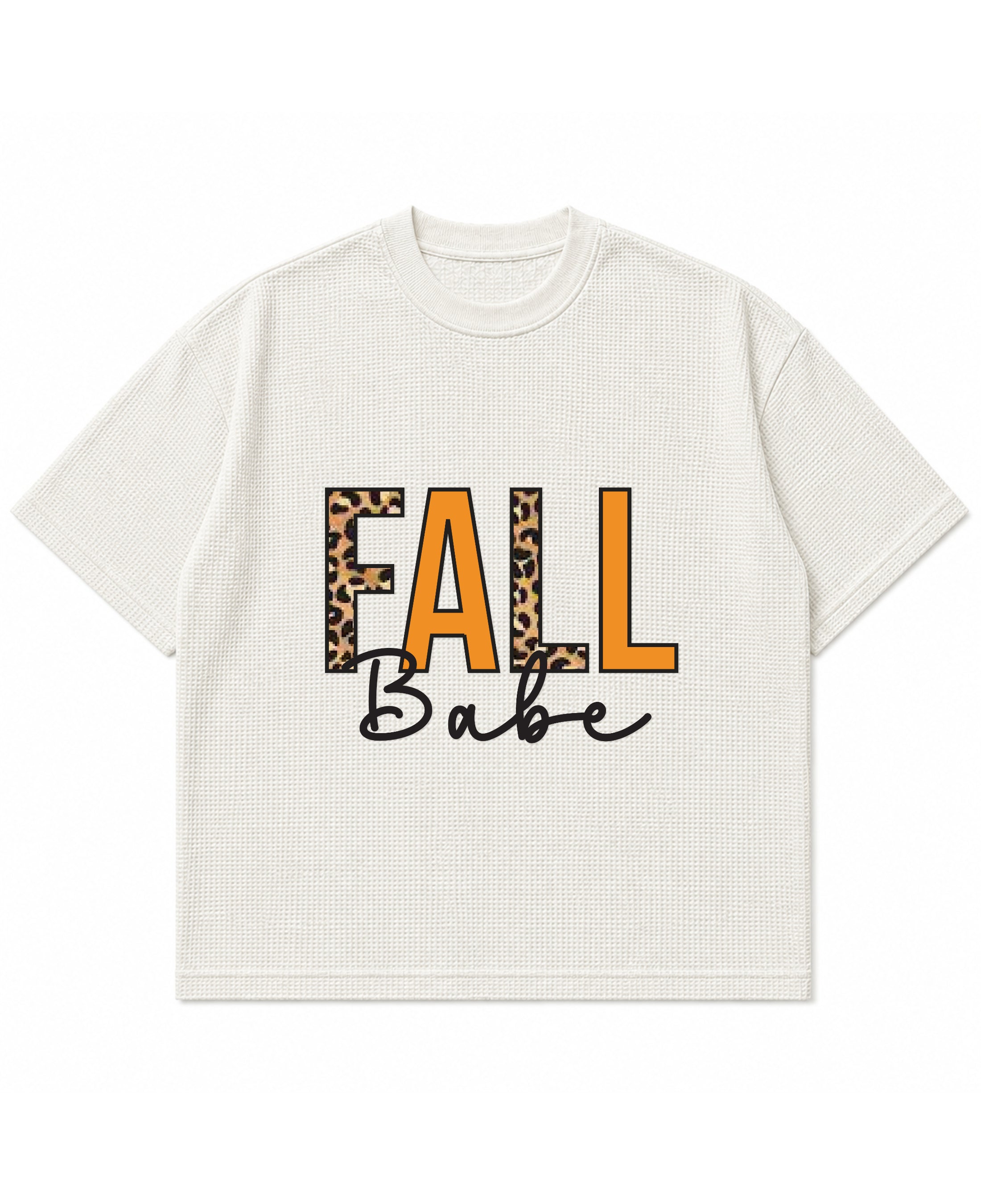 Off-white waffle boxy fit Front Design