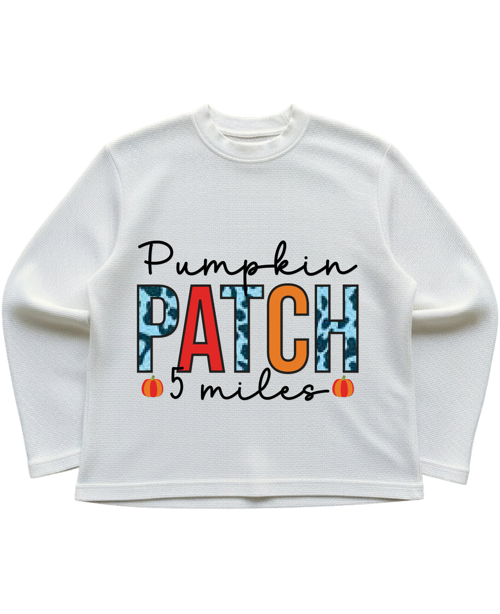 Off-white waffle knit oversized full-sleeve Front Design