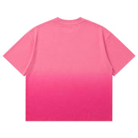 Vintage Graphic Pink Sunfade Ombré Wash Boxy Fit T-shirt