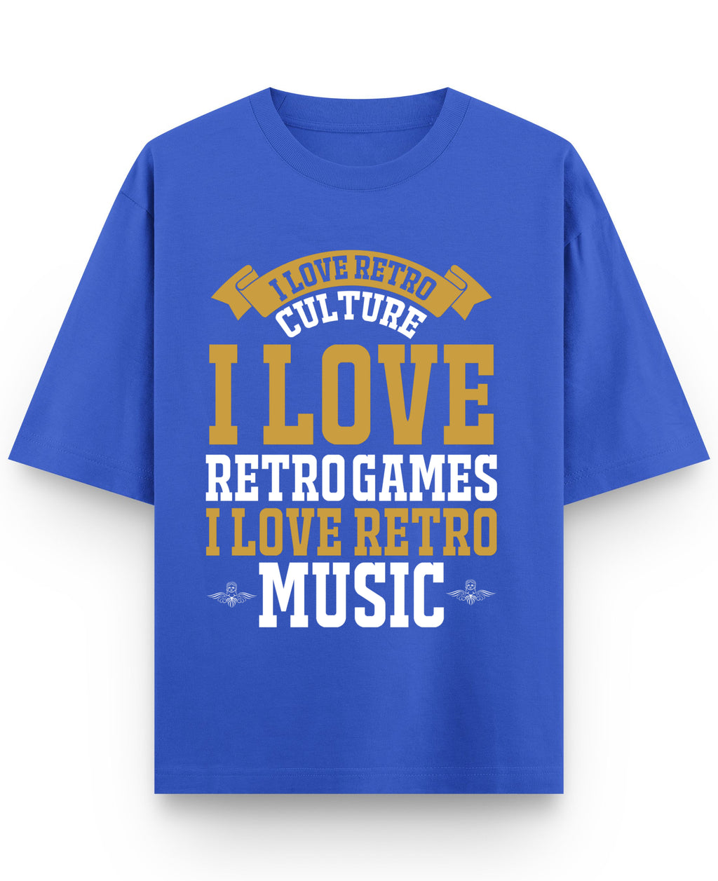 Royal Blue Oversized T-Shirt Front Design