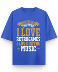 Royal Blue Oversized T-Shirt Front Design