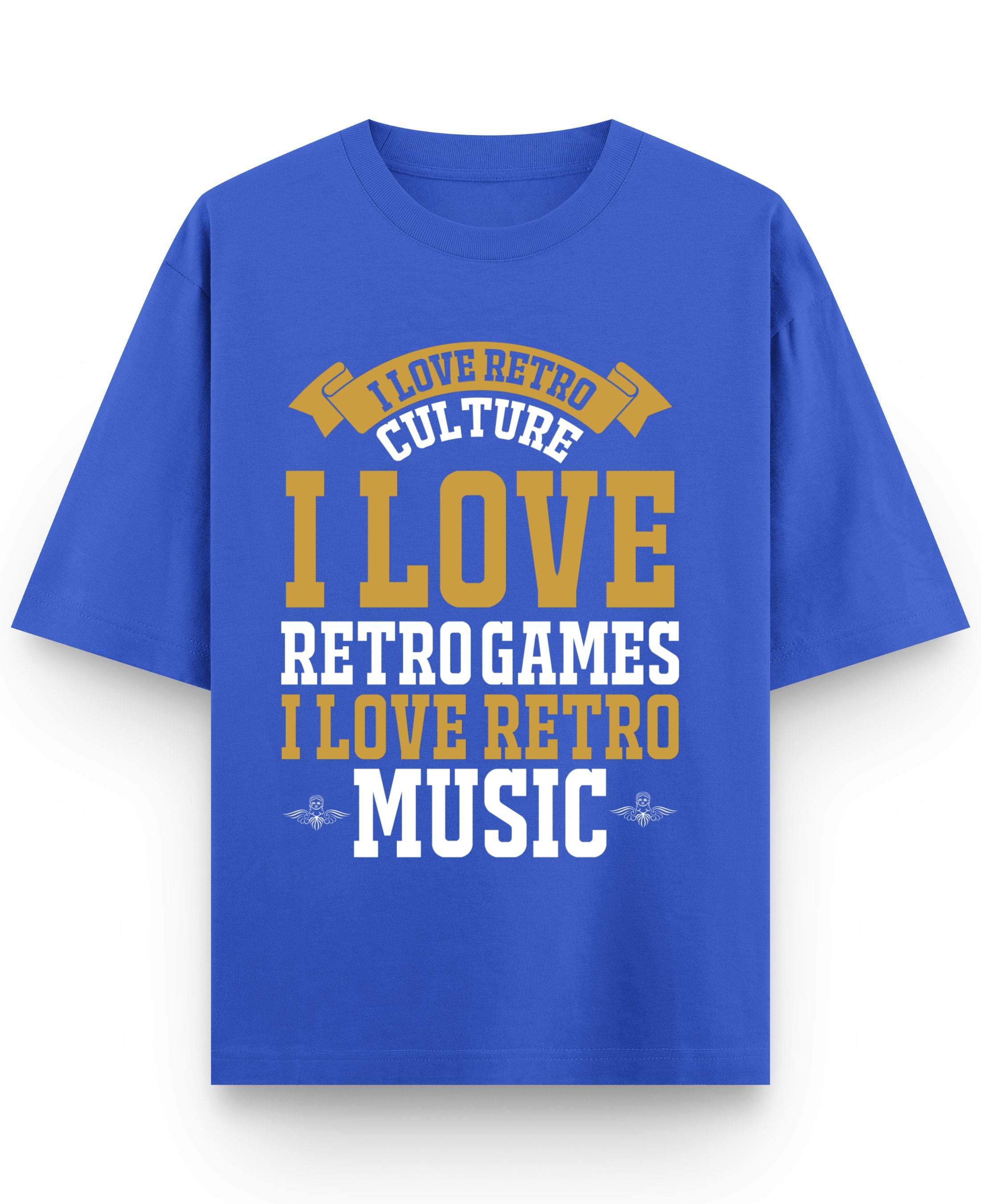 Royal Blue Oversized T-Shirt Front Design