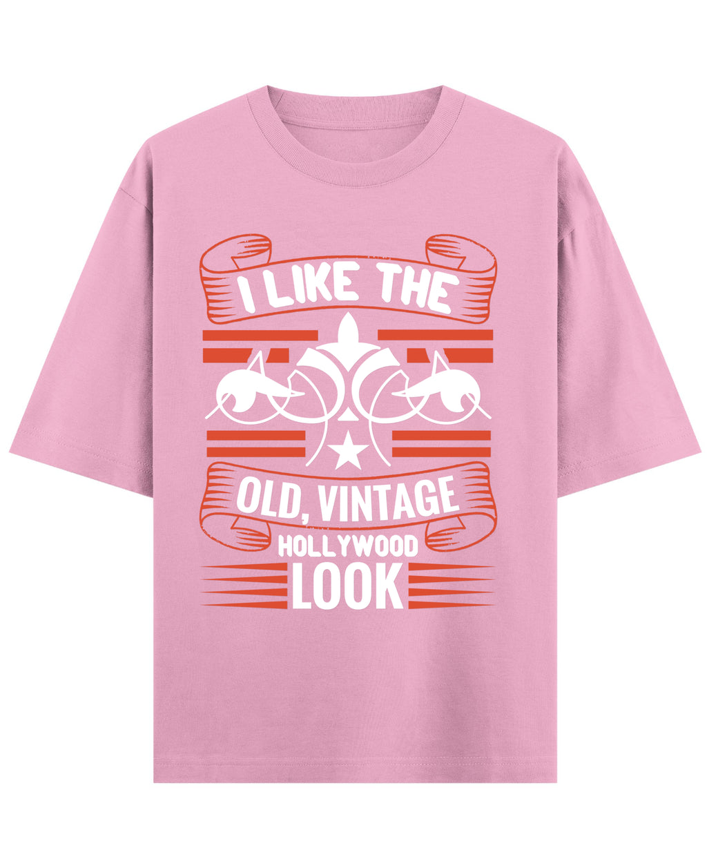 Baby Pink Oversized T-Shirt Front Design