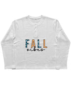 Vintage Graphic White Henley waffle knit