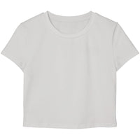 White Baby Tee Front Design