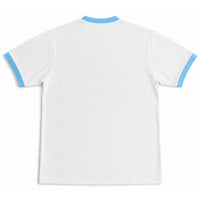 White & Sky Blue Ringer Tee