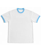 White & Sky Blue Ringer Tee