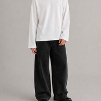Off-White Waffle Knit Oversized Full-Sleeve - LitShirt