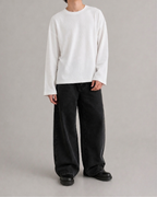 Off-White Waffle Knit Oversized Full-Sleeve - LitShirt