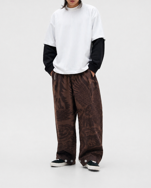 White With Black Sleeve Oversized Tee - LitShirt